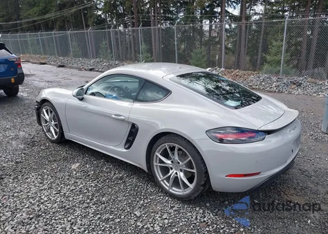 2018 Porsche 718 Cayman z USA, uszkodzony, nr VIN WP0AA2A80JS260325